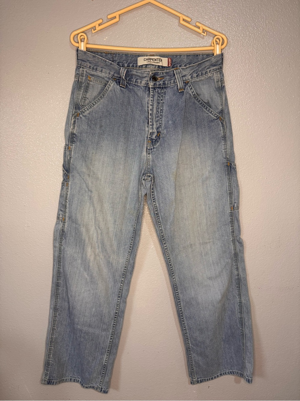 Levi’s Carpenter Loose Straight Jeans Men’s 30x30 Light Wash Utility Denim Y2K - Picture 3 of 11